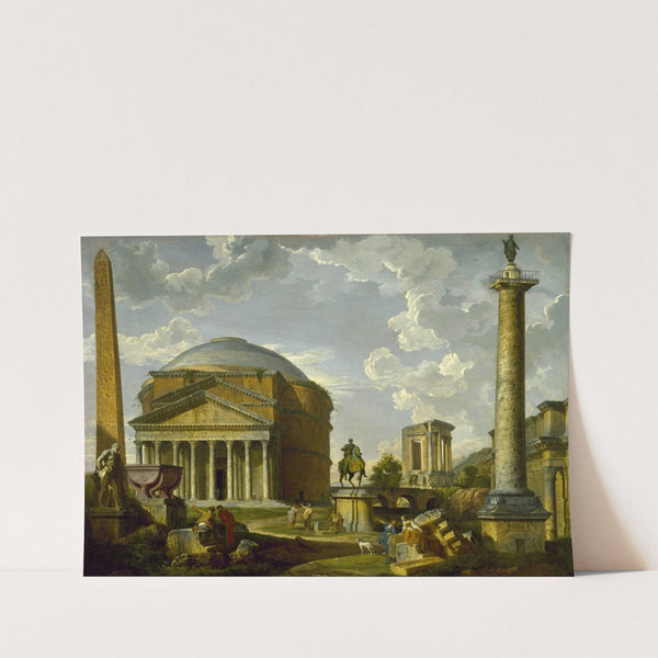 Fantasy View with the Pantheon and other Monuments of Ancient Rome by Giovanni Paolo Panini