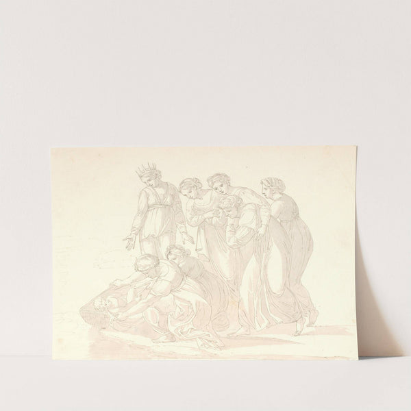 Faraos datter finder Moses by Christian Gottlieb Kratzenstein-Stub