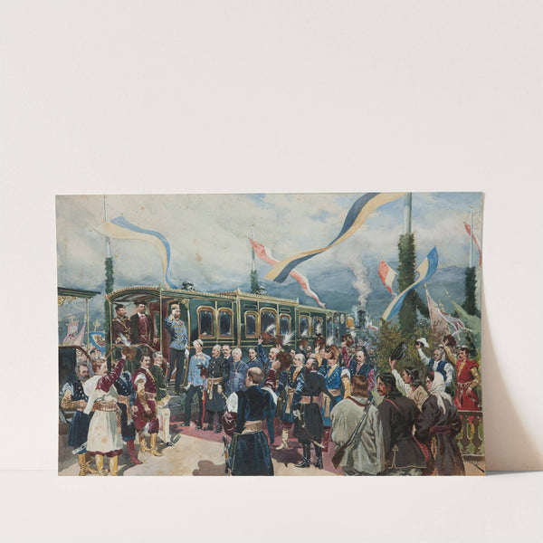 Farewell of the Emperor in Łupków (1881) by Wojciech Kossak