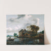 Farm and Hayrick on a River (late 1640s) by Jacob van Ruisdael