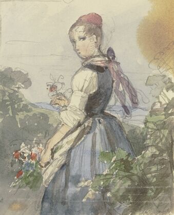 Farm girl in the garden