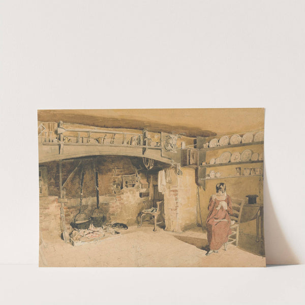 Farm House Kitchen at Brackham in Surrey by Thomas Uwins