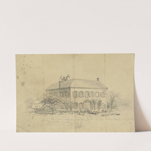 Farm house used as a hospital by the rebels by Edwin Forbes