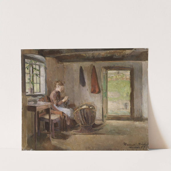 Farm Interior, Skotta in Bærum (1887) by Harriet Backer