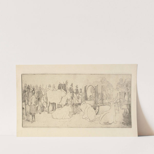 Farm Scene with Bulls by Esther Blaikie MacKinnon