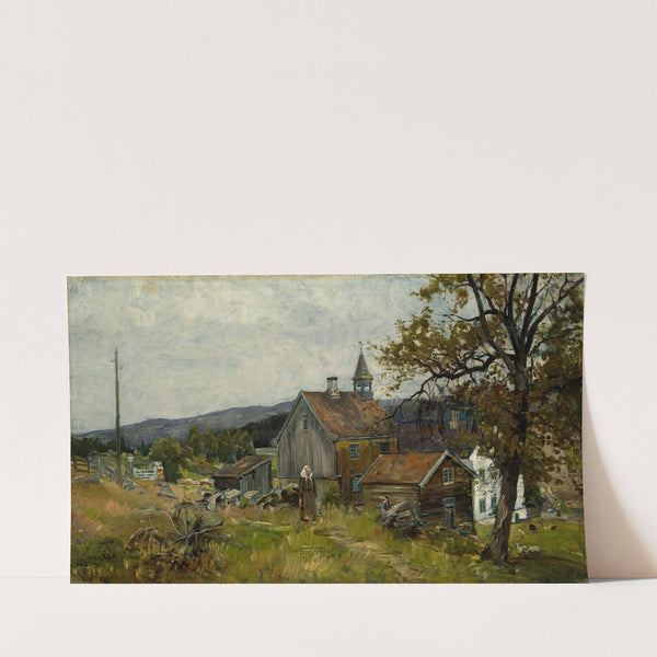 Farm, Vik at Stange (1884) by Gerhard Munthe