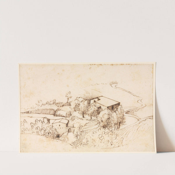 Farm with Trees in a Hilly Landscape (1567) by Gherardo Cibo