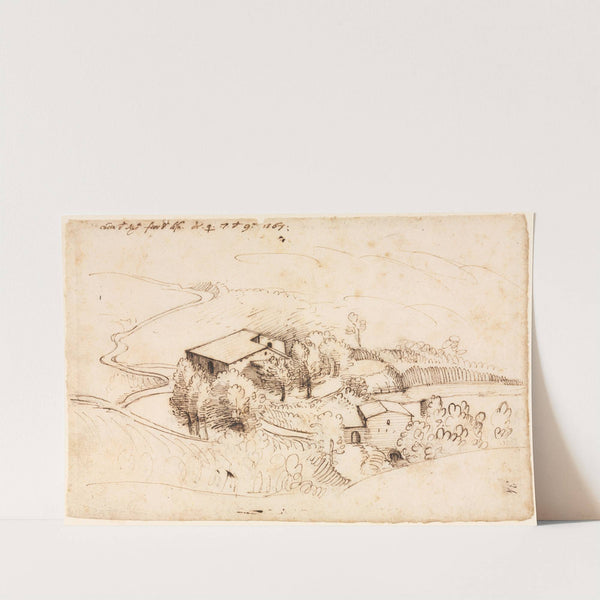 Farm with Trees in a Hilly Landscape (1567) by Gherardo Cibo