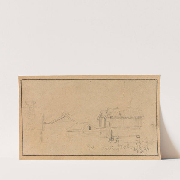 Farm Yard, Gol in Hallingdal (1880) by Gustav Wentzel