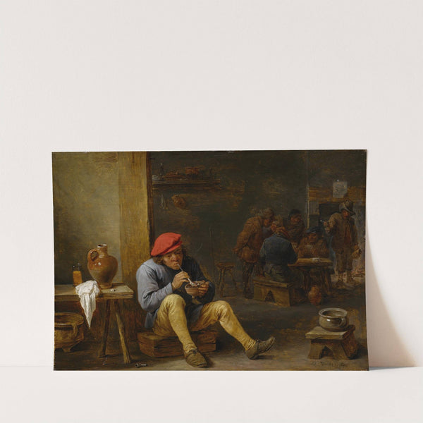 Farmer in a Tavern, Lighting his Pipe by David Teniers The Younger