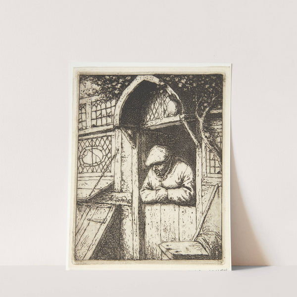 Farmer leaning out of a doorway (1672) by Adriaen van Ostade