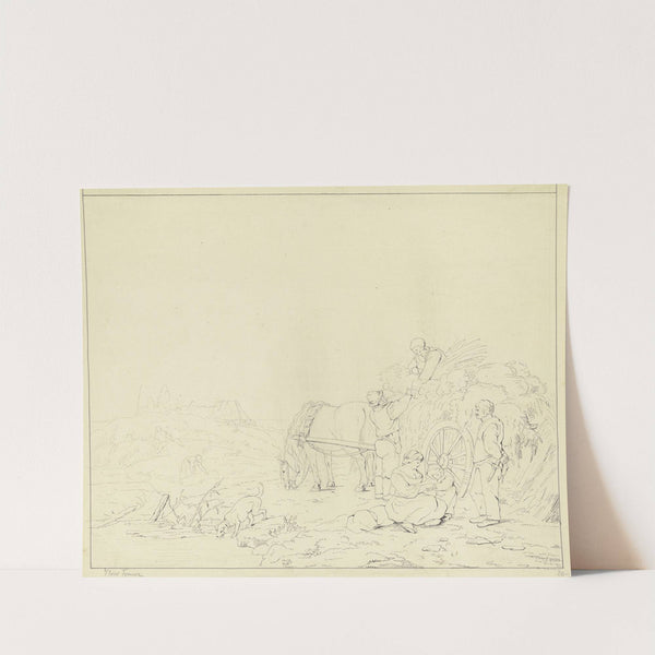 Farmers during harvest by Franz Pforr