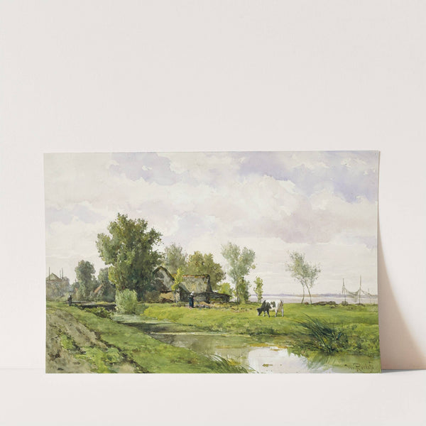 Farmhouse by a Ditch by Willem Roelofs