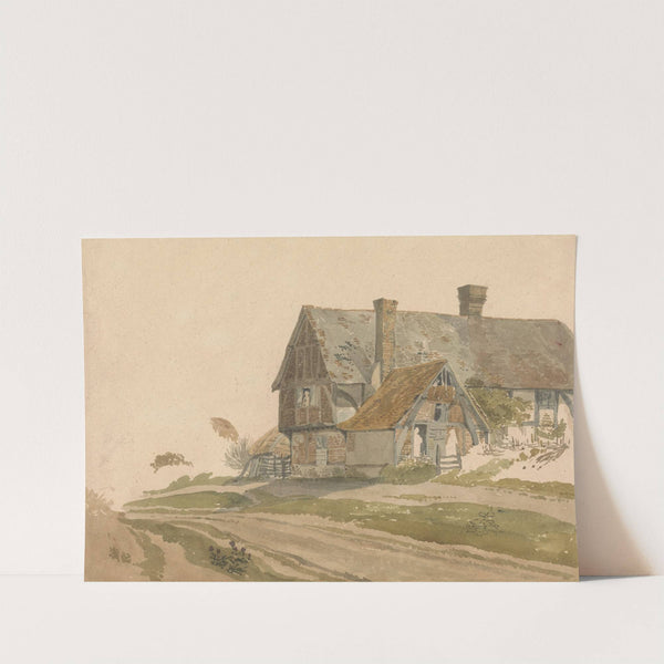 Farmhouse with Figures at Door and Window by Joseph Powell