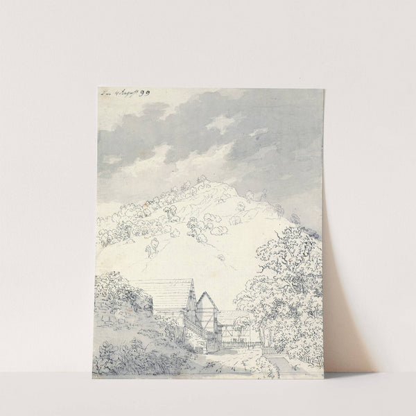 Farmhouses by a Hillside by Caspar David Friedrich