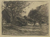 Farmhouses under trees