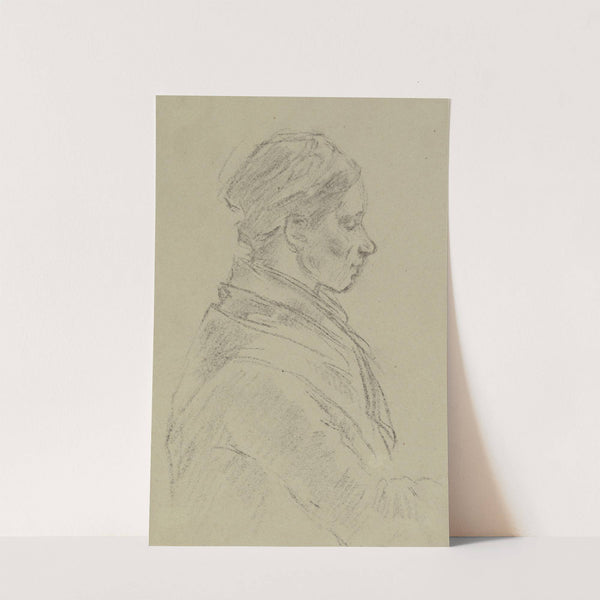 Farmwoman in profile by Anton Burger