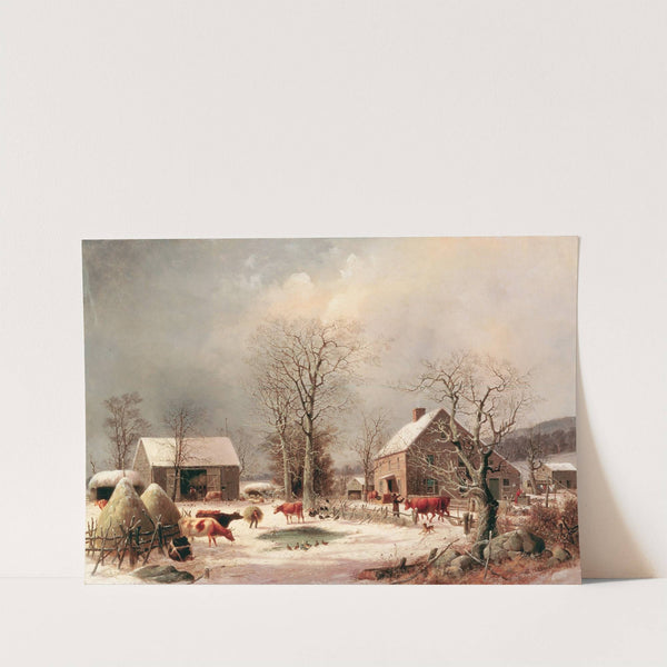Farmyard in Winter by George Henry Durrie