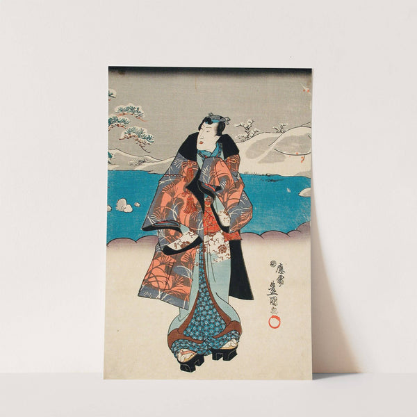 Fashionable Man Viewing the Snow by Utagawa Kunisada (Toyokuni III)