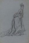 Fashionable Young Woman Stepping Forward