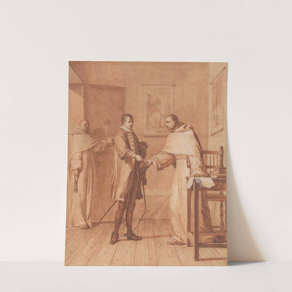 Fatally wounded, King Henry III informs the Blessed Abbot of his condition and recommends himself to his prayers by Matthieu Elias