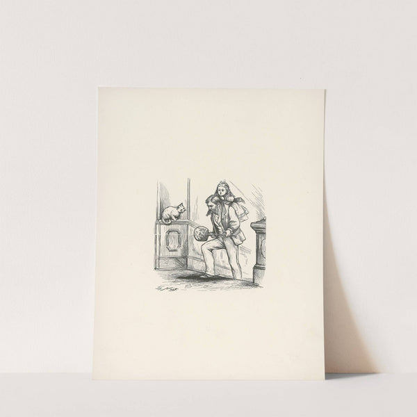 Father carrying daughter on his shoulders by Thomas Nast