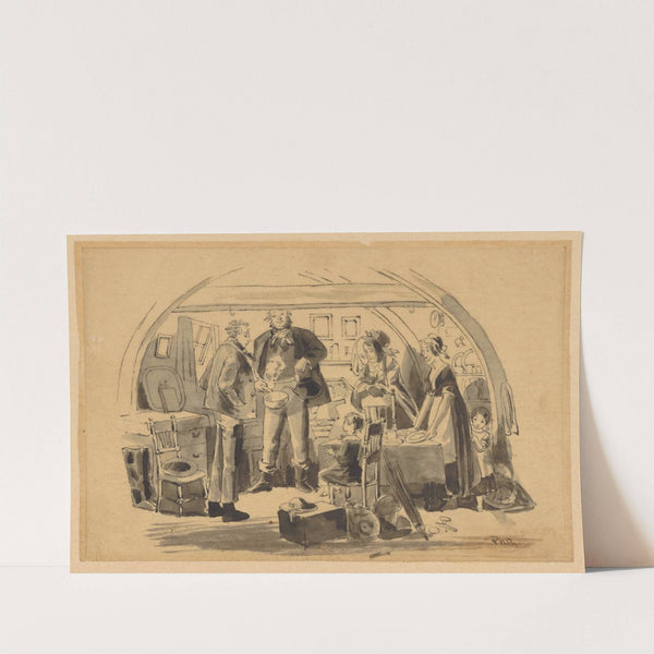 Father Peggotty (1830-1870) by Hablot Knight Browne