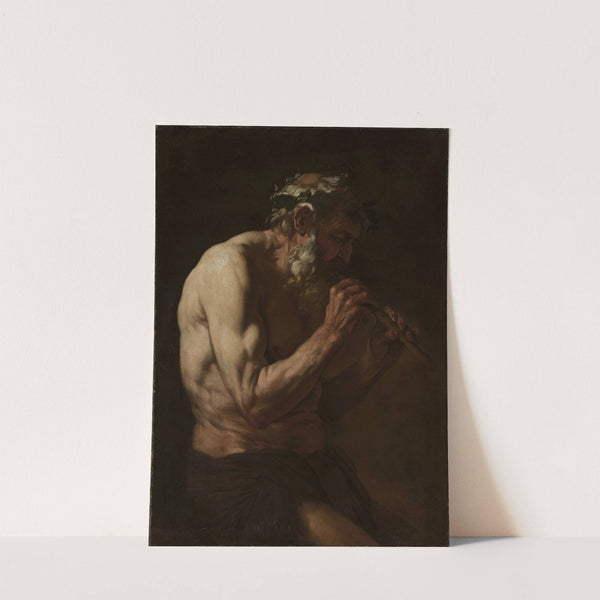 Faun playing the pipe by Johann Carl Loth