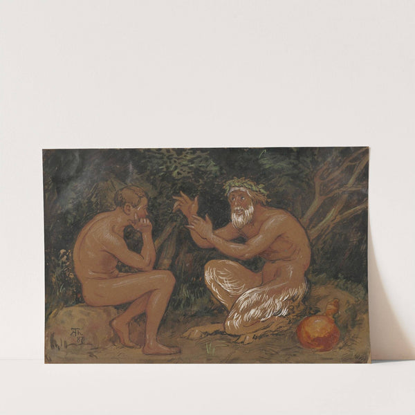 Faun und Jüngling (1887) by Hans Thoma