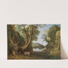 Fauns in a wooded landscape by Paul Bril