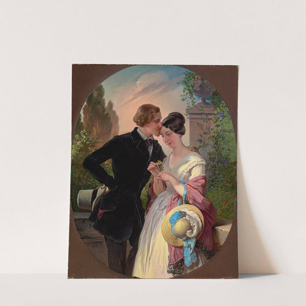 Faust And Gretchen In The 19th Century (1848) by Franz Dobiaschofsky