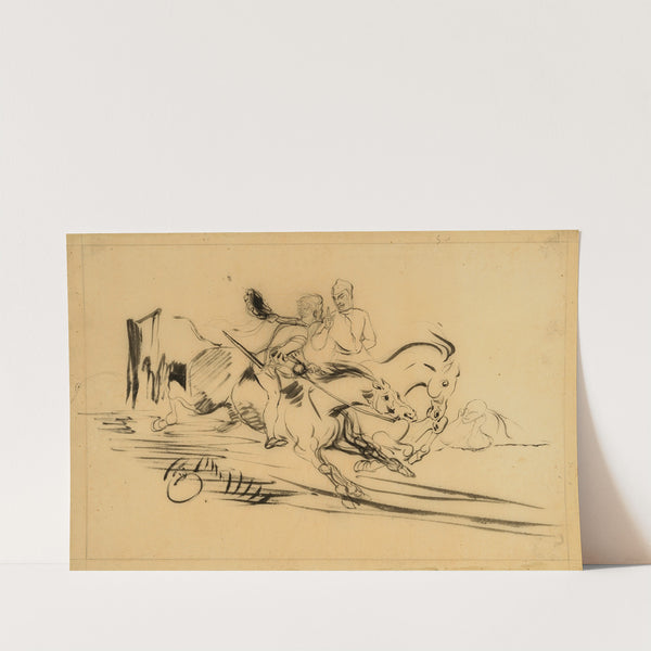 Faust and Mephistopheles galloping on Walpurgis Night by Eugène Delacroix