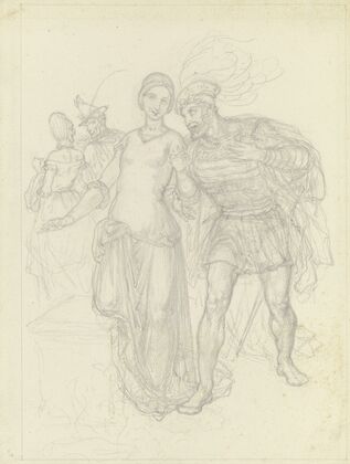 Faust und Gretchen, im Hintergrund Marthe und Mephisto