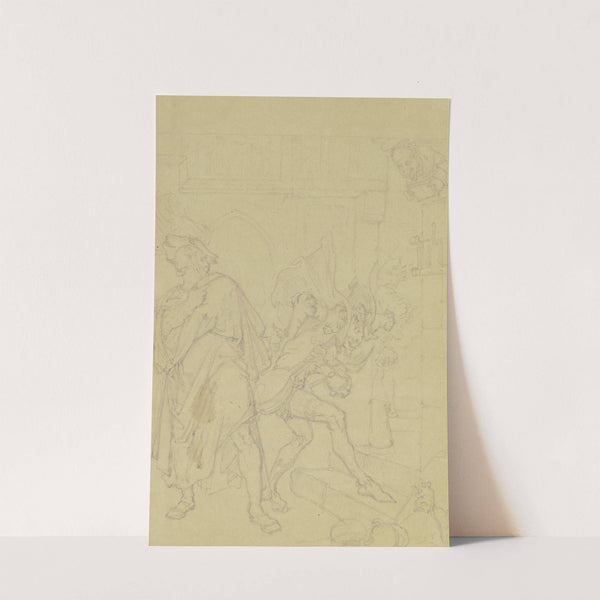 Faust und Mephisto vor Gretchens Haus by Ferdinand Fellner