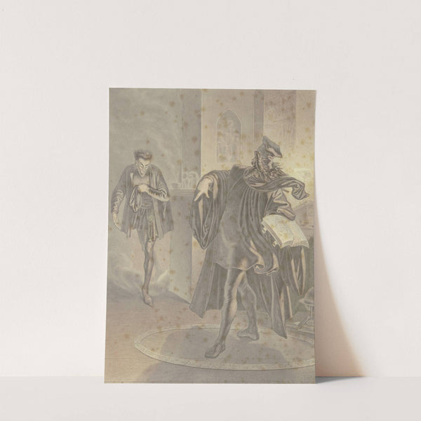 Faust zwingt Mephisto in den Zauberkreis by Ferdinand Fellner