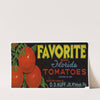 Favorite Brand Florida Tomatoes Label (1930-1950)