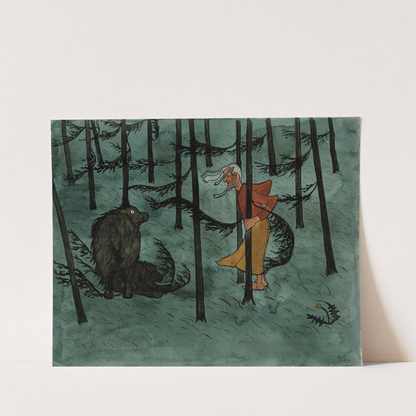 Fear In The Woods by Hugo Simberg