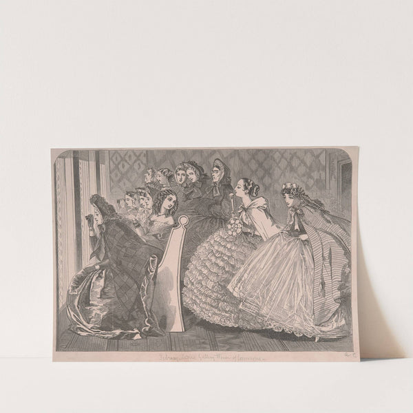 February – Ladies Gallery House of Commons by Adelaide Claxton