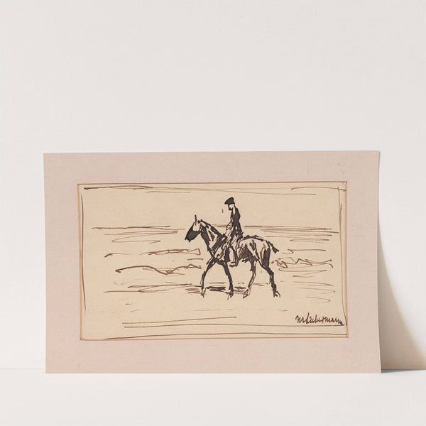 Federzeichnung; Reiter am Strand (1900) by Max Liebermann