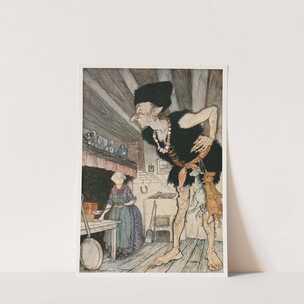 Fee-fi-fo-fum, I smell the blood of an Englishman (1927) by Arthur Rackham