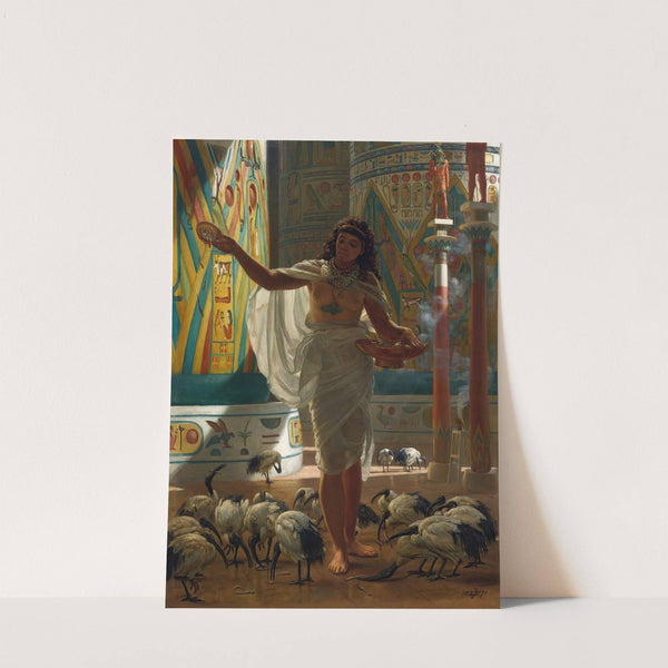 Feeding The Sacred Ibis In The Halls Of Karnac by Edward John Poynter