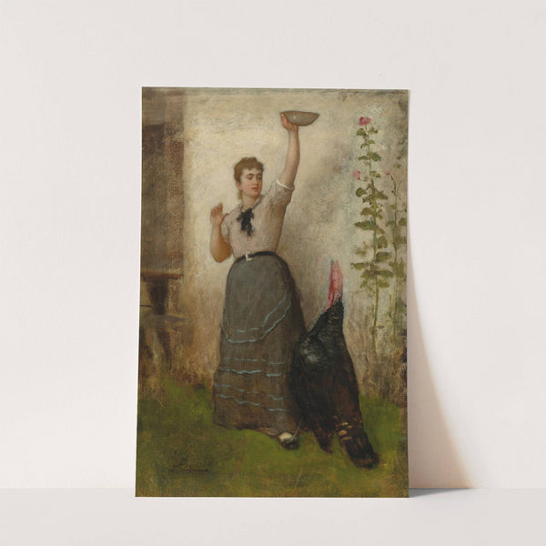Feeding The Turkey (circa 1872-80) by Eastman Johnson