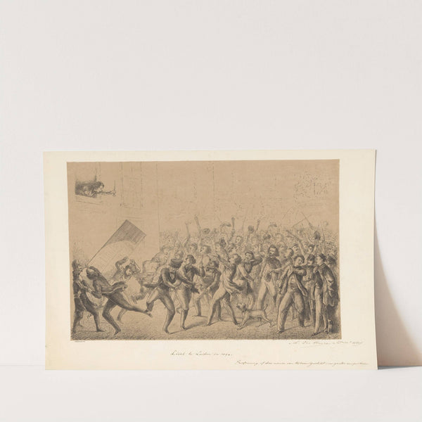 Feestvierende studenten begroeten hun idool Franz Liszt (1865) by Alexander Ver Huell