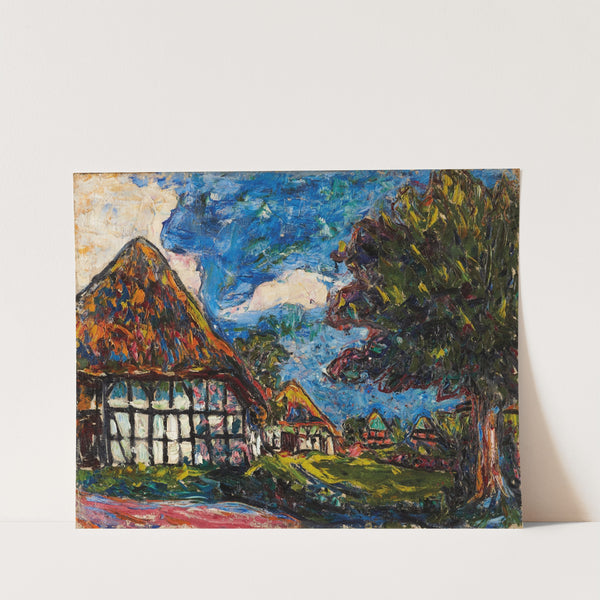 Fehmarn Houses (1908) by Ernst Ludwig Kirchner