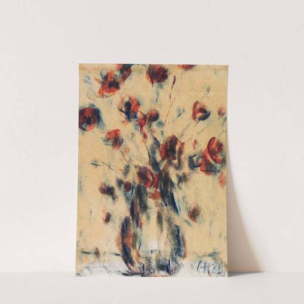 Feldmohn in blauer Vase (1923) by Christian Rohlfs