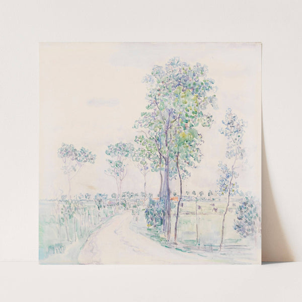 Feldweg mit hohen Bäumen (1902) by Paul Baum