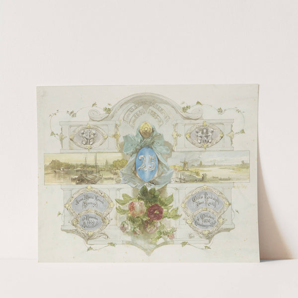 Felicitatie op de zilveren bruiloft van Otto Rudolph vom Rath en Anna Maria Louise Bunge, 1885 by Charles Rochussen