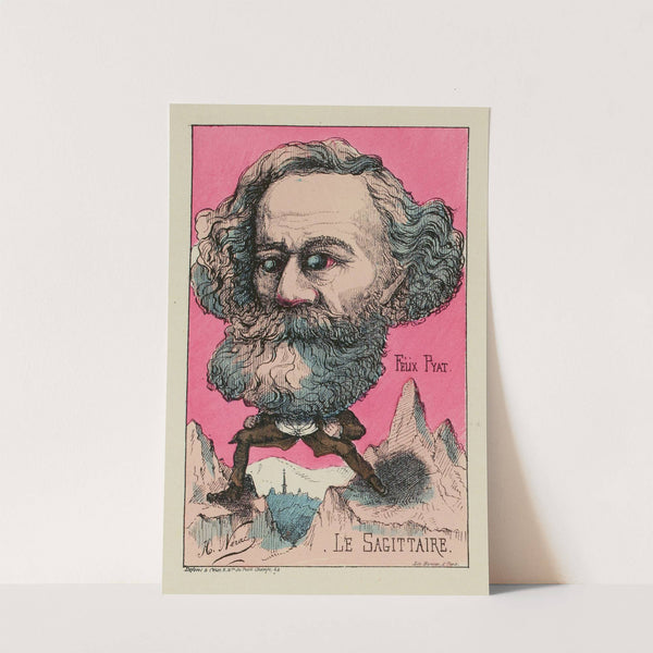 Félix Pyat Le Sagittaire Du verbe s’agiter.courir à Pyat ventre. (1871) by H. Nérac