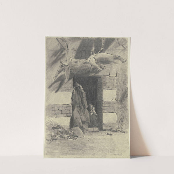 Fellachenhaus mit einem ausgestopften Krokodil über der Tür (1850) by Wilhelm Gentz