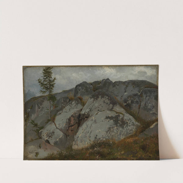Felsblöcke mit Tännchen (1861) by Hans Thoma